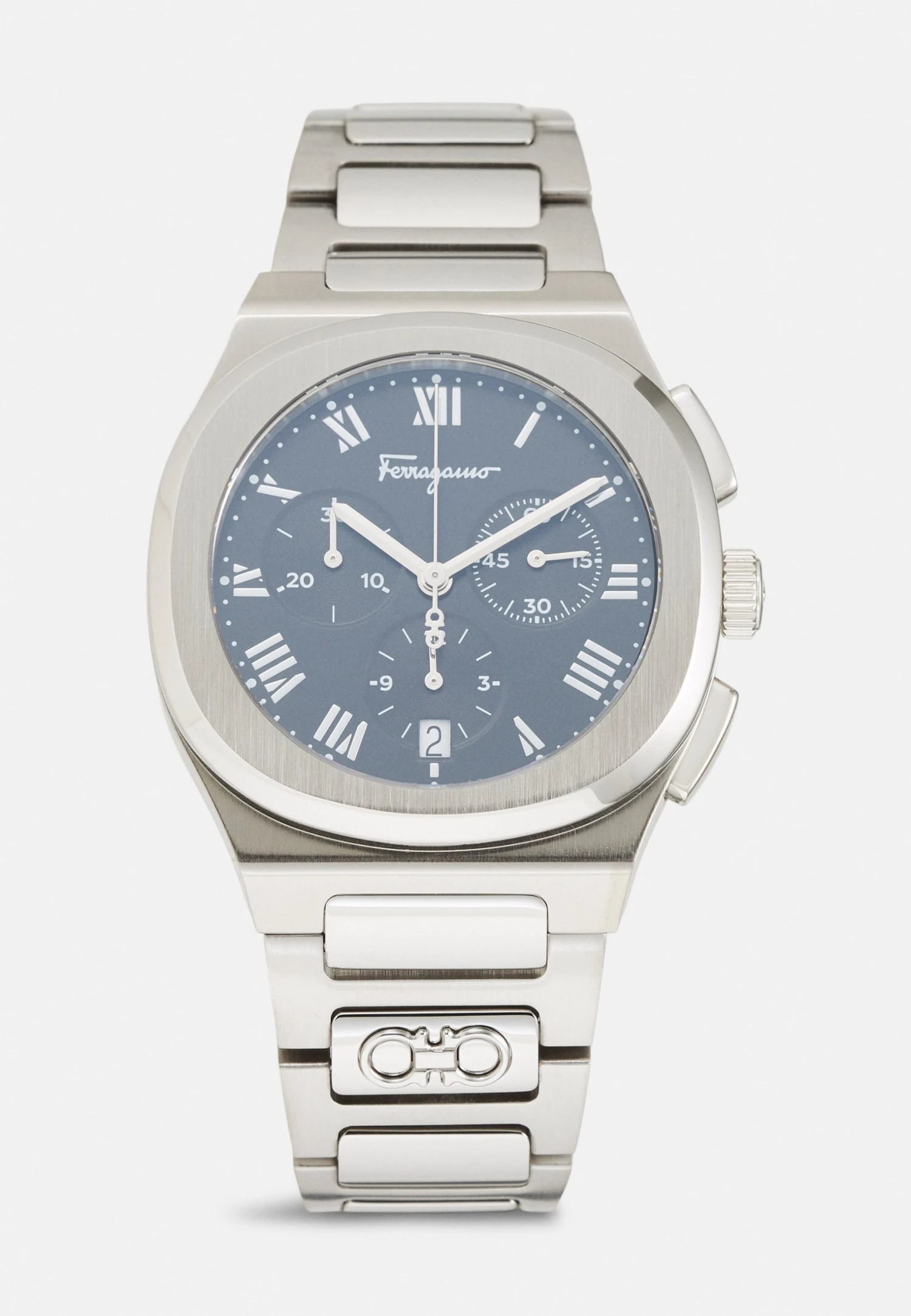 Ferragamo Elliptical Unisex - Kronografklokke - Silver/Black 1 Ferragamo Elliptical Unisex - Kronografklokke - Silver/Black