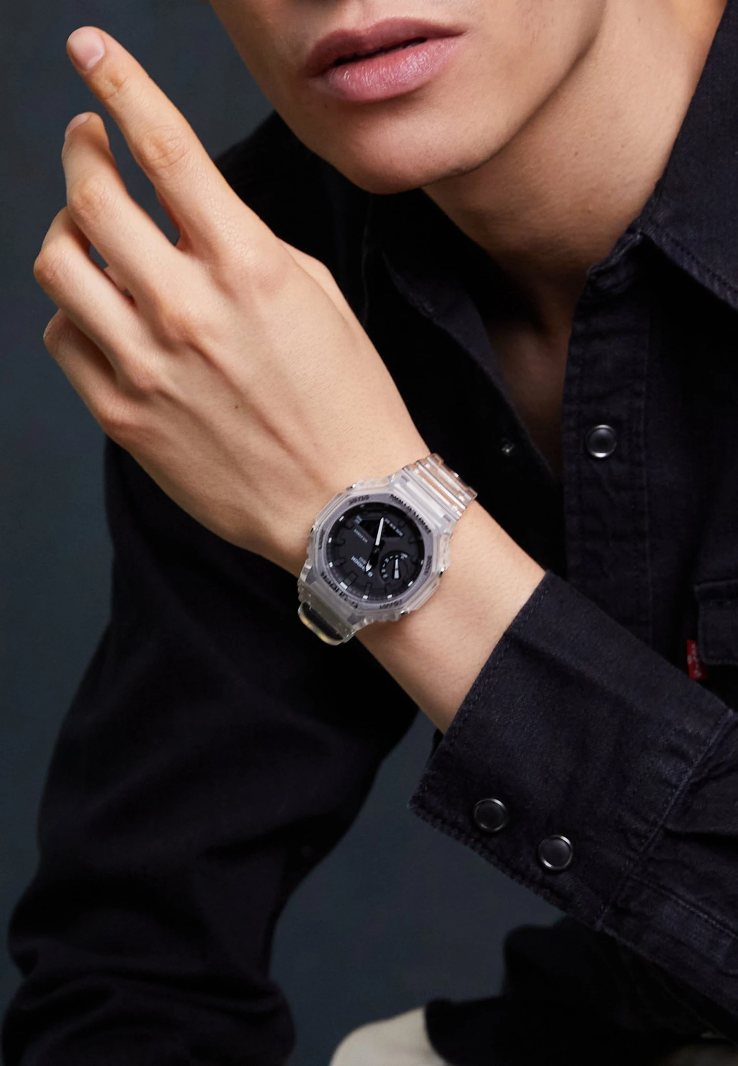 G-SHOCK White Skeleton Ga-2100Ske Unisex - Digitalklokke - Transparent/White 1 G-SHOCK White Skeleton Ga-2100Ske Unisex - Digitalklokke - Transparent/White