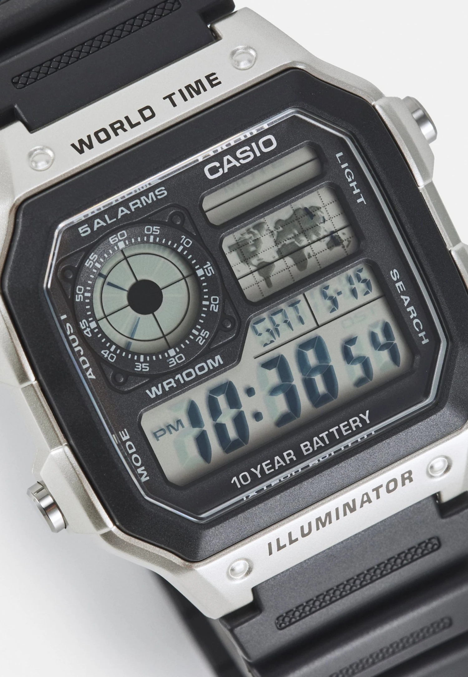 Casio Unisex - Digitalklokke - Black/Silver-Coloured 4 Casio Unisex - Digitalklokke - Black/Silver-Coloured - Bilde 4