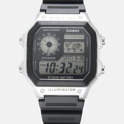 Casio Unisex - Digitalklokke - Black/Silver-Coloured