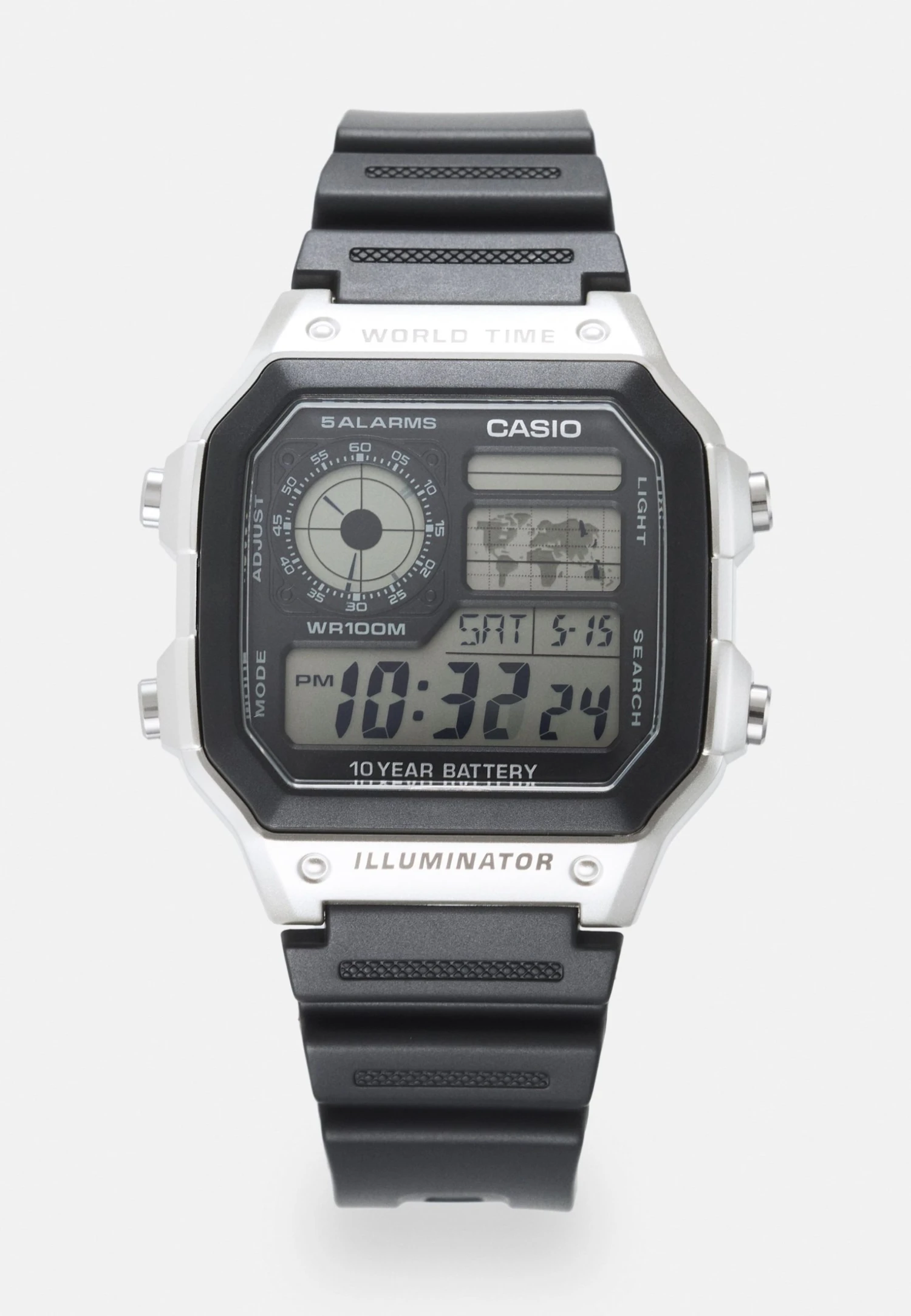 Casio Unisex - Digitalklokke - Black/Silver-Coloured 1 Casio Unisex - Digitalklokke - Black/Silver-Coloured