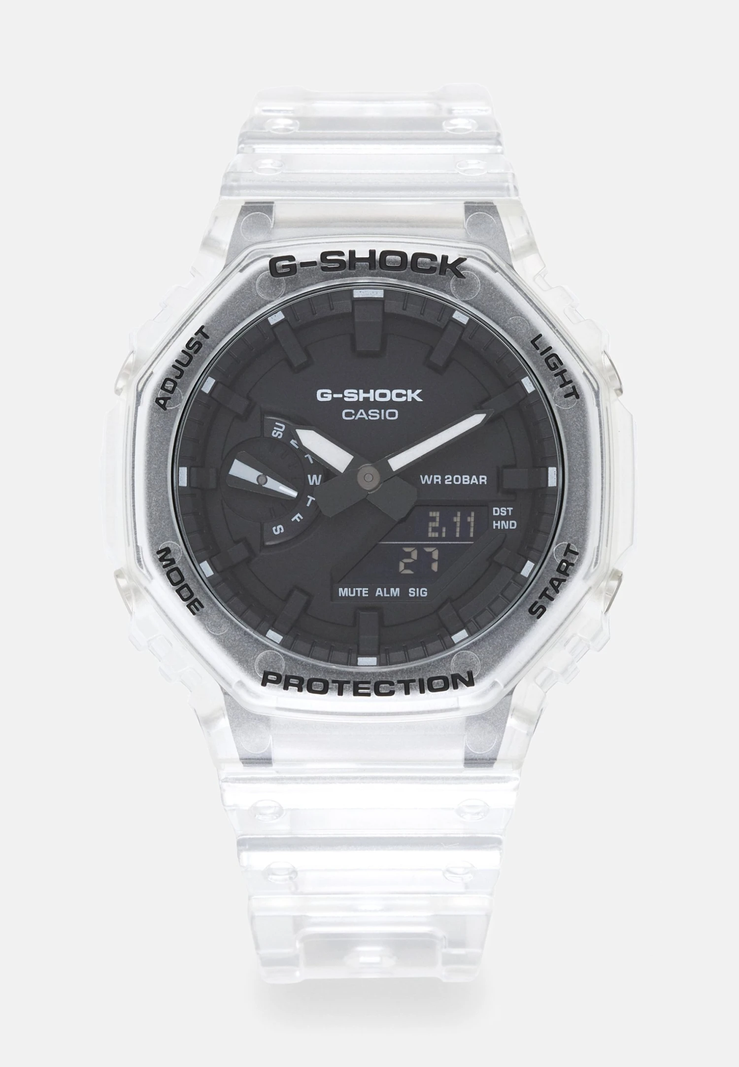 G-SHOCK White Skeleton Ga-2100Ske Unisex - Digitalklokke - Transparent/White 2 G-SHOCK White Skeleton Ga-2100Ske Unisex - Digitalklokke - Transparent/White - Bilde 2